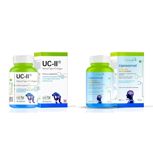 [BRSRYYACORYQ2D3H] UC-II capsules INC, USA (Haleup) Healthy Bones and Joints- 120 capsules | Haleup Liposomal NMN 1000 mg 3-in-1 Formula, Enriched with Resveratrol, Quercetin and CoQ10 |99.9%
