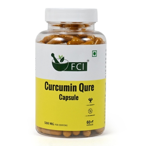 [BRSREHQDBEAWCHL7] Curcumin Qure – 60 Capsules (500mg) | Premium Turmeric Extract with Black Pepper for Enhanced Absorption | Supports Joint Health, Immunity & Inflammation Relief