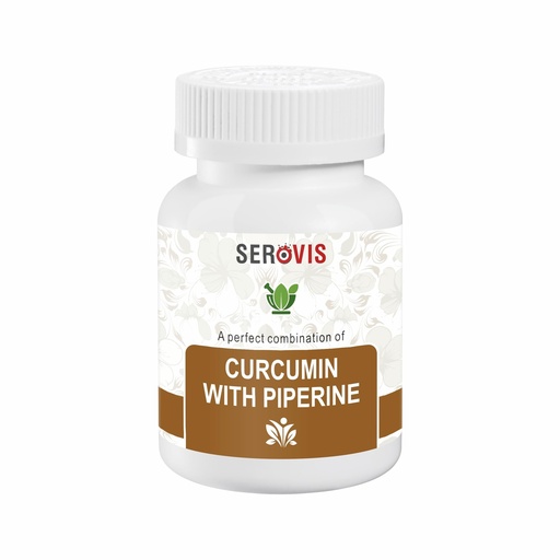 [BRSWYFANB4JRS23A] Curcumin (95%) Extract with Piperine(5%) Capsules | Natural Detoxifier | Enhances Immune System | Rich in Anti-Oxidants - (1 Piece)