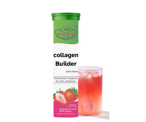 [BRSRGYD7OINWKHQ2] Collagen Builder, Strawberry Flavor, 20 Effervescent Tablets, Antioxidant Support for Skin Radiance
