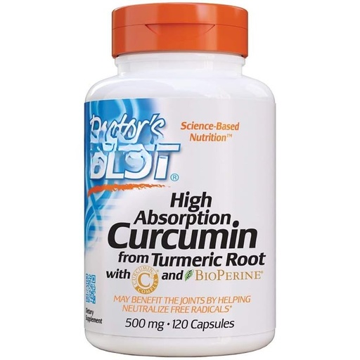 [BRSREEL7CB7WGEIU] High Absorption Curcumin with C3 Complex and BioPerine – 500 mg, 120 Veggie Capsules – Turmeric Root Extract for Joint, Brain, and Heart Support – Antioxidant Supplement