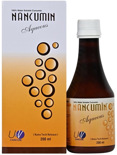 [BRSRGYL5DMMAOF36] Aqueous 200ml | 100% Water-Soluble Curcumin Liquid | Nano Tech Release | High-Absorption Turmeric Curcumin Supplement for Immunity, Inflammation & Joint Support
