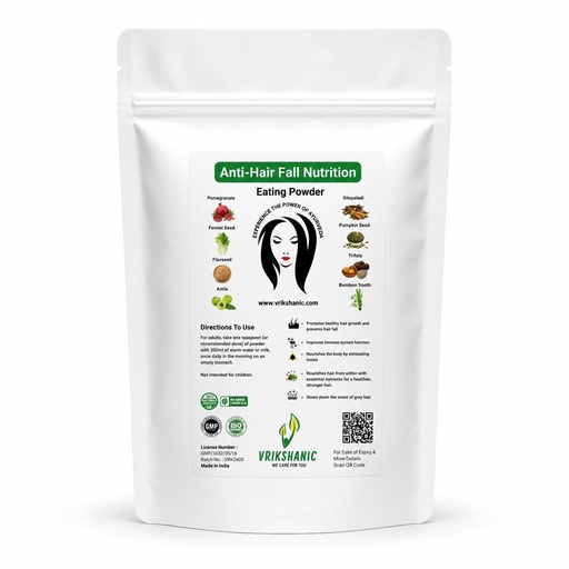 [BRSRYZAPOUPAYH3L] Anti Hair Fall Nutrition Eating Powder | Ayurvedic Hair Nutrition Supplement with Amla, Flaxseed, Pumpkin Seed, Pomegranate & Triphala | Supports Healthy Hair, Scalp Nourishment & Overall Wellness