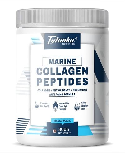 [BRSW2BDYOUHRG33F] Marine Collagen Peptides powder 6000MG Enriched with Antioxidant Probiotics HAIRS NAILS SKIN HEALTH SUPPLEMENT (JUICY LYCHEE, 300G)
