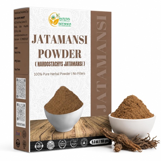 [BRSWYHT2BMPAOFYZ] Herbs Botanica Jatamansi Root Powder Natural (Nardostachys Jatamansi), Natural Spikenard for Hair Growth, Stress Relief & Ayurvedic Formulations, 5.3 oz / 150 gm