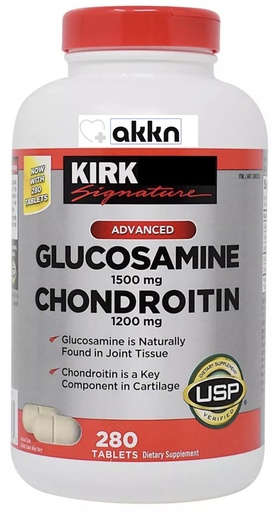 [BRSREC36PJYRGAIU] AKKN K.irkland Glucosamine With Chondroitin, 280 Tabs