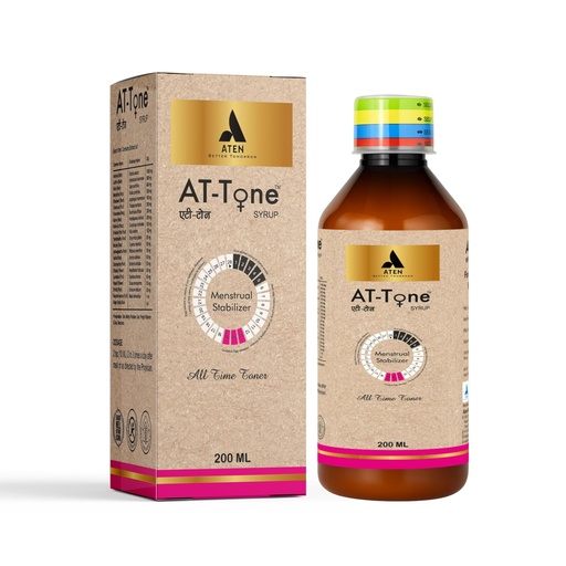 [BRSRGGQPAEJQMGQ2] AT-Tone Syrup | Uterine Tonic | Menstrual Stabilizer | Helps In Regulating Periods | Reduces Menstrual Symptoms (Pack of 1)