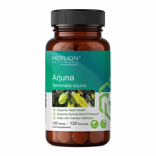 [BRSWYGIEOV6WEF3K] Merlion Naturals Arjuna Tablets Terminalia arjuna, All Natural, Pure Herbs 500mg x 120 Tablets
