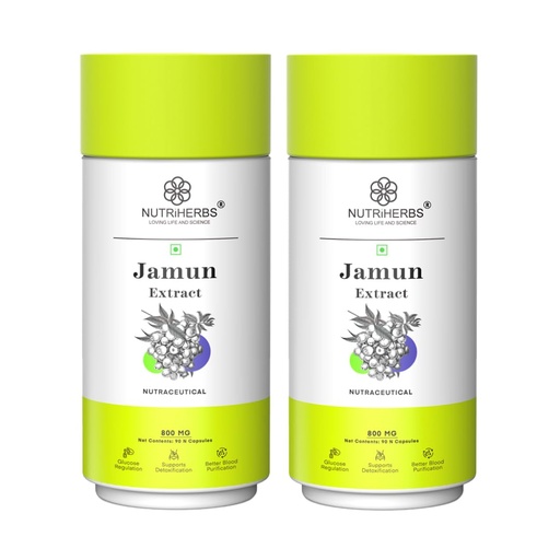 [BRSWGFT4AUMAMFA4] NUTRIHERBS Jamun Seed Extract Capsules 800mg | Herbal Supplement for Diabetes Management | Ayurvedic Sugar Control & Digestive Health Support | Natural Blood Sugar Balancing & Metabolic Wellness