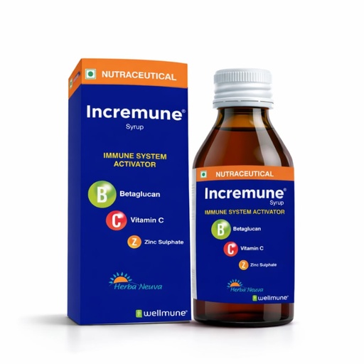 [BRSROBANCAAWK23X] HERBA NEUVA Incremune Immunity Booster Syrup for Kids and Adults | Beta-Glucan with Vitamin C & Zinc | Supports Immune System | Helps Reduce Frequency of Recurrent Illness, Reduces Duration of Illness | Sweet Orange | 150 ml Syrup