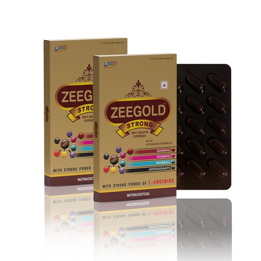 [BRSREYLROAPGE3TV] Zeegold Strong Soft Gelatin Capsules – Nutraceutical Multivitamin with Ginseng, L-Arginine, Vitamins, Minerals & Antioxidants (15 Capsule Each) - Pack Of 02