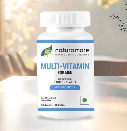 [BRSREC37AUNQIHTX] Daily Multivitamin for Men | Nutrition Support | Helps Maintain Energy, Immunity & Vitality | With Essential Vitamins, Minerals & Herbal Blends