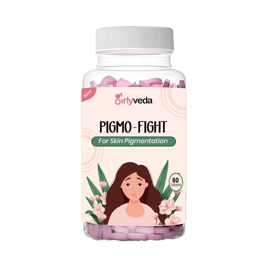 [BRSROA33CUCQMH36] Pigmo Fight Ayurvedic Tablets for Clear & Radiant Skin | Supports Blood Purification | Herbal Blend with Manjistha, Neem, Daruharidra & Kumari | Help maintain overall skin balance | 60 Tablets
