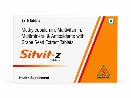 [BRSRYFIKOEDQGDTK] SIMAHC Sitvit-Z Multivitamin Multimineral Tablets with Grape Seed Extract