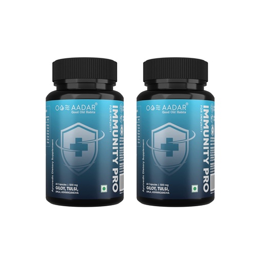 [BRSWYFQDA4BBOA35] AADAR Immunity Pro Capsule Ayurvedic Immunity boosters for Adults Support Natural Immunity & Energy Giloy, Amla, Ashwagandha 60 Capsules (Pack of 2)