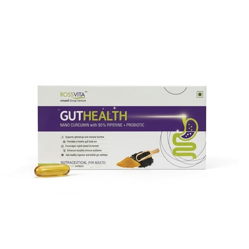[BRSRGHQZAAGWCAA2] GutHealth Curcumin and Probiotic Capsules 15's | Supports Digestive Balance, Gut Wellness and Daily Digestive Care Supplement