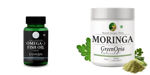 [BRSRYFQZBYFGMCA6] Fish Oil Moringa Oleifera Powder Wellness Daily Vitality |60 CAPSULES