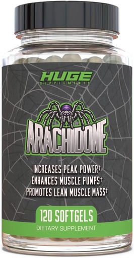 [BRSW2Y37A4FAOFDF] Suplementos enormes Arachidone, suplemento de ácido araquidonico, promueve la masa magra &amp; mayor fuerza, dosis más alta con 1000mg por ser, 120 Softgels