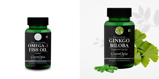 [BRSRYFQZBB7WADL7] Fish Oil Ginkgo Biloba Wellness Daily Vitality |60 CAPSULES