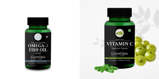 [BRSRYFQZBB6GAAL5] Fish Oil Vitamin C Wellness Daily Vitality |60 CAPSULES