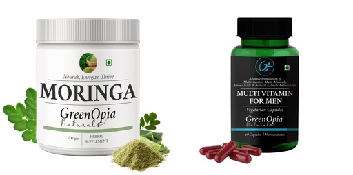 [BRSRYFQZBNYAM2Q4] Moringa Oleifera Powder Multivitamins For Men Wellness Daily Vitality |60 CAPSULES