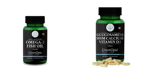 [BRSRYFQZCJ6GYG3X] Fish Oil Glucosamine Msm Tablets Wellness Daily Vitality |60 CAPSULES