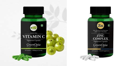 [BRSRYFQZCN6ROYA4] Vitamin C Zinc Complex Wellness Daily Vitality |60 CAPSULES