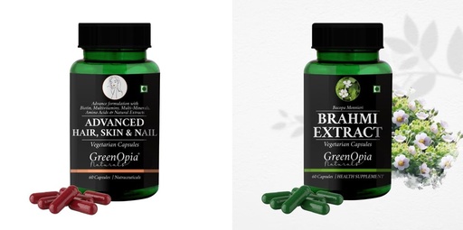 [BRSRYFQZBV6GEFDK] Advanced HSN (Hair, Skin Nails) Brahmi Wellness Daily Vitality |60 CAPSULES