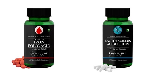 [BRSRYFQZBYCRS2TD] Iron Folic Acid Tablets Lactobacillus Wellness Daily Vitality |60 CAPSULES