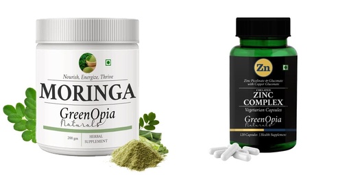 [BRSRYFQZBACGY3DJ] Moringa Oleifera Powder Zinc Complex Wellness Daily Vitality |60 CAPSULES