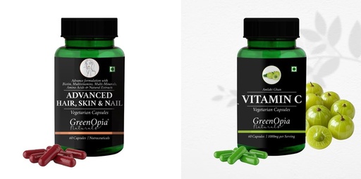 [BRSRYFQZBEAWM2T2] Advanced HSN (Hair, Skin Nails) Vitamin C Wellness Daily Vitality |60 CAPSULES