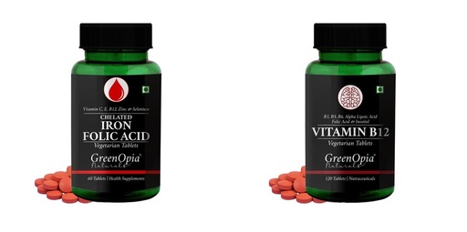 [BRSRYFQZAQDR4GTF] Iron Folic Acid Tablets Vitamin B12 Wellness Daily Vitality |60 CAPSULES