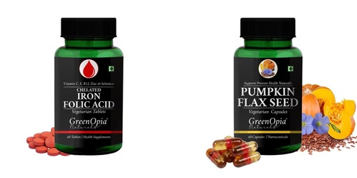[BRSRYFQZAV7RAADG] Iron Folic Acid Tablets Pumpkin Oil Wellness Daily Vitality |60 CAPSULES