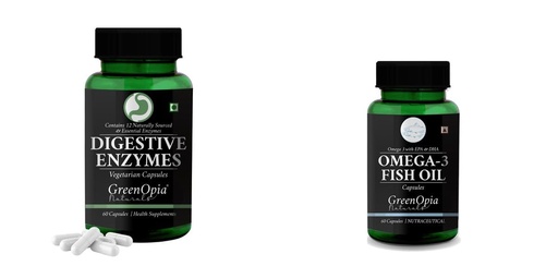 [BRSRYFQZA4ARUDYY] Digestive Enzymes Fish Oil Wellness Daily Vitality |60 CAPSULES