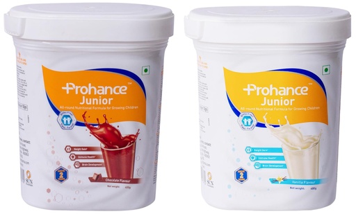 [BRSREGDROYOQAD3G] Prohance Junior - 400 gm flavour combo Vanilla and Chocolate