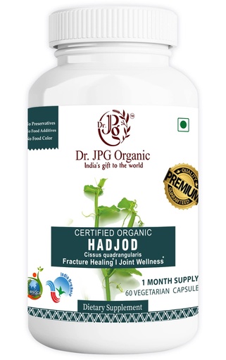 [BRSROBIRBV5BUAAV] Dr. JPG Organic Hadjod 60veg Capsules for Joint & Bone/India Orgnaic Certified