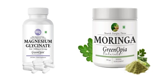[BRSRYFQZBAIRYCAU] Magnesium Glycinate Forte Tablets Moringa Oleifera Powder Wellness Daily Vitality |60 CAPSULES