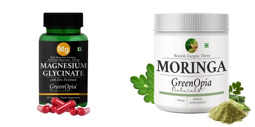 [BRSRYFQZOQPRU2T7] Magnesium Glycinate Zinc Moringa Oleifera Powder Wellness Daily Vitality |60 CAPSULES