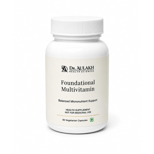 [BRSRYYADOANWMFAY] Daily Foundational Multivitamin Supplement for Men & Women | D3, K2-7, Magnesium & Zinc | L-Methylfolate & Hydroxocobalamin | 60 Veg Capsules