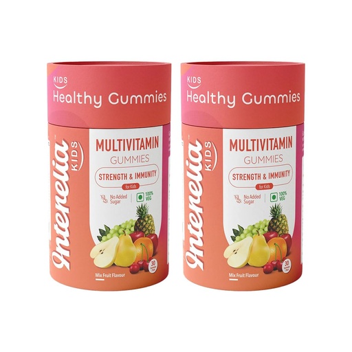 [BRSRG2QDDIIQ4GT2] Kids Multivitamin Gummies – Essential Nutrition | No Added Sugar | With DHA, Zinc, Iron, Vitamin A to E | Mix Fruit Flavour | 30N X Pack of 2 (2)