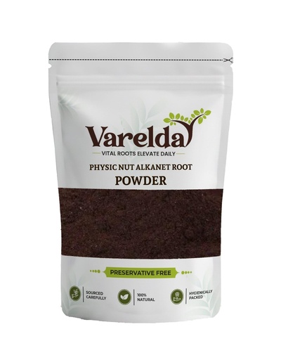 [BRSRYZAYOQNA4CD4] VARELDA Physic Nut Alkanet Root Powder - Ratanjot Powder - Alkanna Tinctoria (25 Grams)