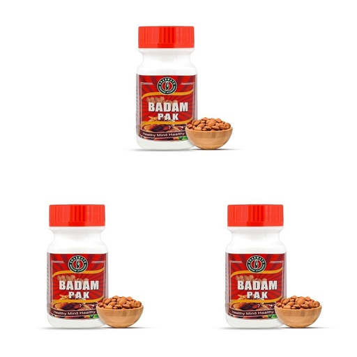 [BRSRYZAOPIBB6ADV] Sharmayu Badam Pak 100g | Ayurvedic Brain & Heart Tonic | Enhances Memory, Strength & Glow | With Pure Almond Oil & Herbs (Pack of 3)