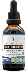 [BRSRMAQNCMIRG3Q2] Black Elderberry USDA Organic Tincture | Alcohol-FREE Extract, High-Potency Herbal Drops, Immune System Health | Made from 100% Certified Organic Black Elderberry (Sambucus Nigra) 2 oz