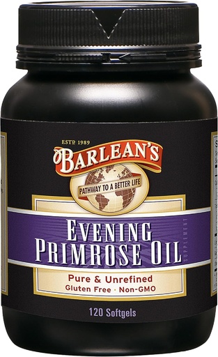 [BRSWIYTQAYOWAE3M] Barlean's Ilta Primrose Oil Kapselit, GLA täydentää miesten ja naisten, terve iho, immuuni tuki ja luun vahvuus 1300mg Softgels, 120 Count