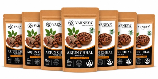 [BRSRYZYKDIBBYEL6] Naturals Organic Arjun Chhal Powder (Terminalia Arjuna) 100g | Premium Dried Arjuna Bark | 100% Pure Natural Ayurvedic Herb | Chemical-Free | Ideal for Herbal Tea, Kadha & Traditional Herbal Preparations (Pack OF 7)