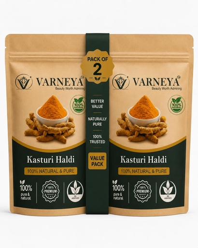 [BRSRYZYKCQCQKFAV] Naturals Kasturi Haldi 100g| Wild Turmeric (Curcuma Aromatica) | Pure Organic Raw Herbal | Premium Quality (Pack OF 2)
