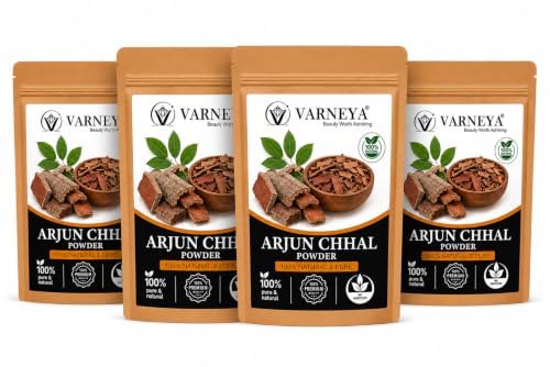 [BRSRYZYKCJ6B43AZ] Naturals Organic Arjun Chhal (Terminalia Arjuna) 100g | Premium Dried Arjuna Bark | 100% Pure Natural Ayurvedic Herb | Chemical-Free | Ideal for Herbal Tea, Kadha & Traditional Herbal Preparations (Pack OF 4)