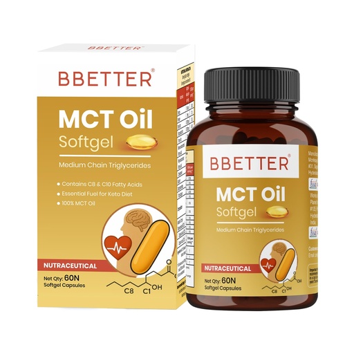 [BRSREHQNBEIRUH3X] BBETTER MCT Oil Softgels | C8 Caprylic & C10 Capric Acid | Supports Energy, Metabolism, Focus & Brain Function | Keto & Paleo Friendly | 60 Softgels