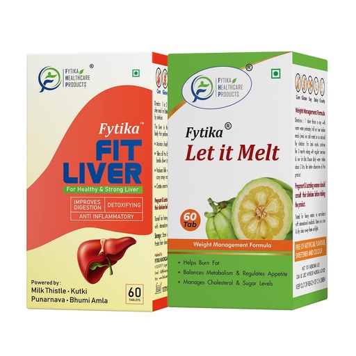 [BRSRMAIFCMFRG2YY] Fytika Fit Liver + Let It Melt - (Pack of 2) Combo Pack
