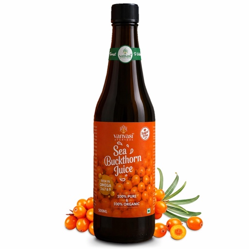 [BRSRYZADCEBQ23DH] Sea Buckthorn Juice 500ml | Sugar Free Juice | Rich in Omega 3, 6, 7 & 9 | 98% Sea Buckthorn Pulp | Herbal Wellness Juice